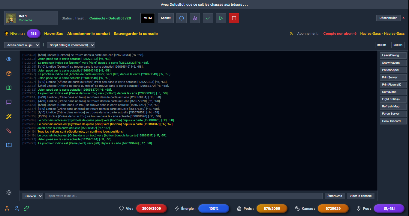KamasBot Interface